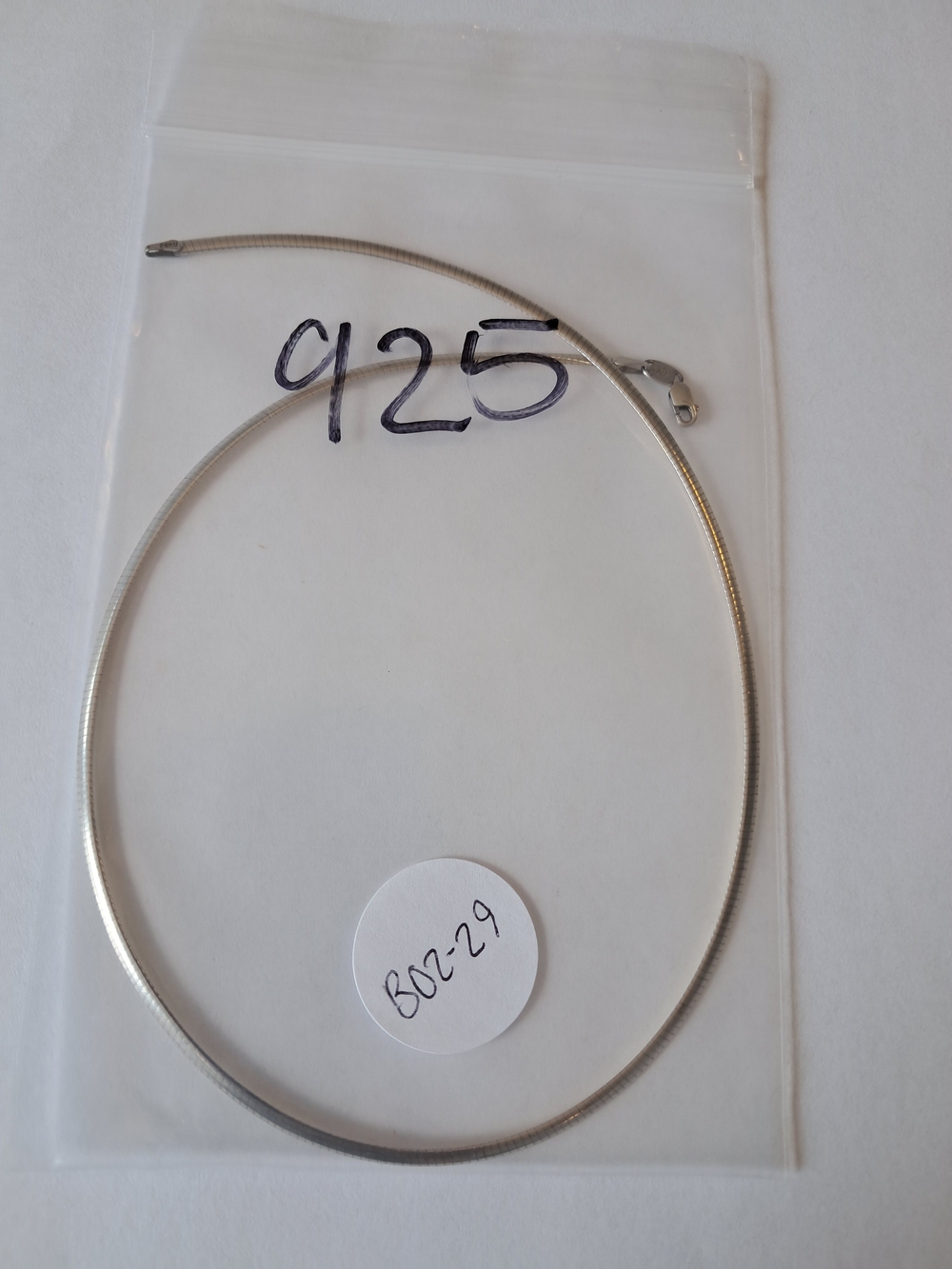 10K Gold & Sterling Silver Reversible Omega Chain Necklace 17-18" 925 1/15 - Picture 12 of 12